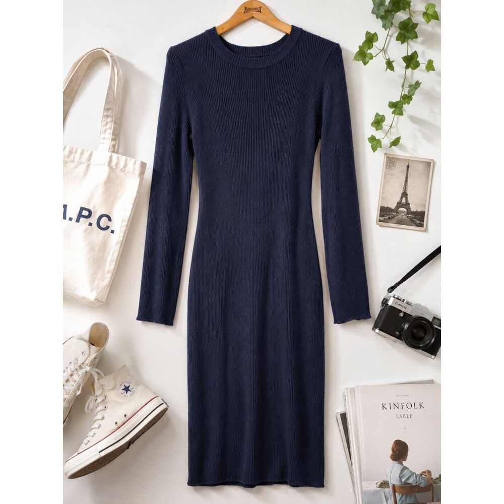 J Crew Womens Long Blue Dress Size Medium (1002)